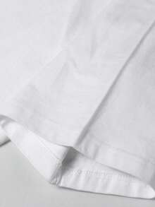 Casual T-Shirt With Green Shamrock Bow Print For Daily Wear,St. Patrick's Day Outfits For Women,Cotton Women Clothing - 白色 - 查看 4