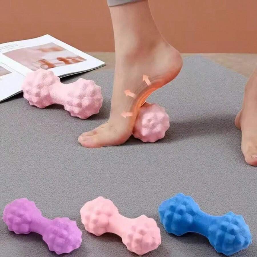 1个便携式肌肉放松颈部按摩球，健身肌肉放松，普拉提瑜伽足部按摩 - 彩色 - 查看 1