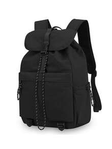 1个大容量运动旅行背包 - 男女通用防水尼龙徒步包 - 轻便多功能户外登山包 - 韩版男女通用抽绳背包 - 抽绳封口背包 - 彩色 - 查看 17