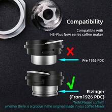 适用于HS-Plus新系列咖啡机的咖啡研磨机刀盘和刀片，可替换意式咖啡机刀盘刀片 - 銀色 - 查看 5