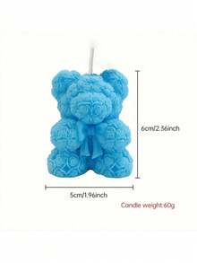 4支/1支蝴蝶结玫瑰熊蜡烛（高：2.36英寸），香氛蜡烛，家居装饰，创意动物主题，大豆蜡制成，蝴蝶结装饰，迷你摆件，礼品，生日装饰蜡烛，母亲节，父亲节，感恩节，艺术美学蜡烛，毕业礼物，装饰品，房间装饰，婚礼，厨房装饰，烛光晚餐，花卉装饰，礼盒装饰 - 彩色 - 查看 9