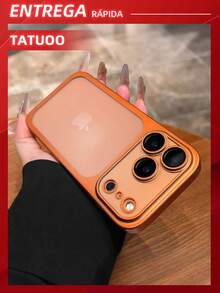 1 Piece Luxury Matte Galvanized Phone Case, Fingerprint-Resistant Translucent PC Material, Compatible With IPhone 17 Pro Max/17 Pro/17 - Orange - View 2