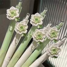 1/5pcs Latest Creative Design Cute Jasmine Flower Series Fashion Neutral Pen Suitable For Multiple Scenarios Such As Office And Learning Records Personalized Neutral Pen - Sets - View 7