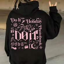 DO IT Tracklist Hoodie, Skz It Tape Do It Hoodie, Skz Album Hoodie, DominATE SKZOO World 2025 Hoodie - 黑色 - 查看 4