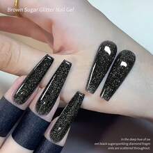 MIANEL 10ml 冬季美甲黑色水钻凝胶指甲油 2026 新款亮白色指甲油 黑色指甲油 沙龙专用 UV 灯指甲油 适用于指甲和脚趾甲 美甲用品 美甲 - 彩色 - 查看 5