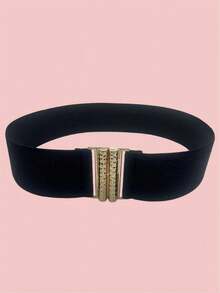 1条弹力腰带，适用于羽绒服和连衣裙，时尚束腰配饰，适合万圣节、教师节、情人节等场合，豹纹、纯色、几何图案，休闲百搭，春夏秋冬四季皆宜。 - 彩色 - 查看 14