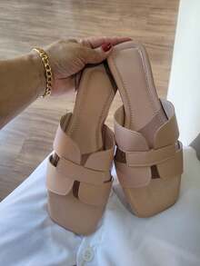 Women's Flat Sandals H Summer Fashion Everyday Special Size - Da khỏa thân - Xem 2