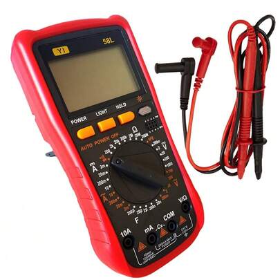OISE ART STORE Multimetro Tester Digitale Professionale Volt Ampere Farad Puntali Yi-58l -