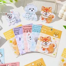 4张/套 可爱小狗主题便签纸，办公、学习、留言用粘性便签本 - 彩色 - 查看 6