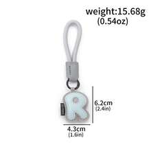1pc Creative PU Leather 26 English Letter Keychain Pendant, Minimalist Couples Car Bag Key Chain Accessory Gift - Multicolor - View 20