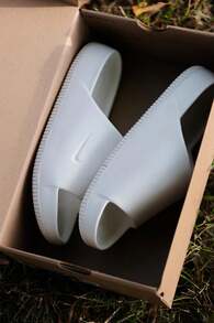 Nike Calm Slide Lightweight & Comfortable Slip-On Sandals, Men, Sail White, 2025 Summer New CALM SLIDE Thick Sole Slide Sandals, FD4116-100 - White - View 4