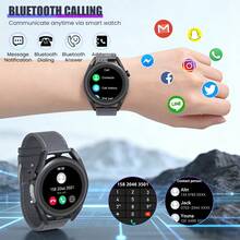 Unisex Smartwatch With Colour Display, Featuring 24/7 Heart Rate Monitoring, Blood Oxygen Saturation Tracking, Blood Pressure Measurement, Sleep And Stress Health Monitoring, Blood And Body Composition Analysis, And Multiple Exercise Modes. - 灰色 - 查看 2