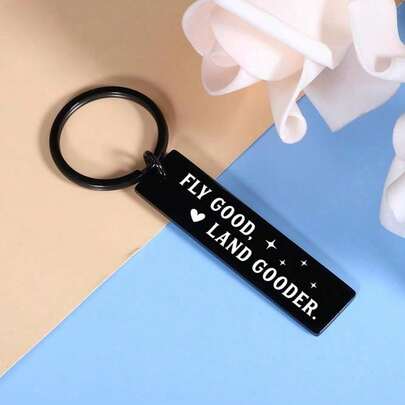 1件装飞行员礼物 - 男女皆宜的圣诞礼物，飞行钥匙扣，航空钥匙扣，飞行员圣诞节生日情人节礼物，送给男友/老公，祝您飞行顺利，着陆更顺利钥匙扣