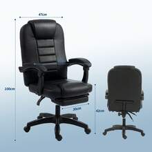 Silla Gamer Negra - Soporte Lumbar Ergonómico para Sesiones Largas de Gaming y Trabajo - Negro - Ver 5