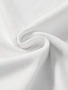 Top vintage da donna in cotone a coste con stampa di broccoli e manubri, 100% cotone, maniche corte, morbido e traspirante, top sportivo estivo - Bianco - Visualizzare 7