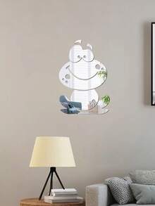 Cute Cartoon Frog Acrylic Mirror Wall Sticker - Removable Self-Adhesive Decor For Kids Room, Bedroom, Living Room - Multicolor - View 3