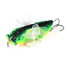 HENGJIA 1pc Bionic Cicada Hard Fish Lure Spinning Spinning Fishing Bait 7.5cm/15.5g Propeller Treble Hook For Freshwater Saltwater Lures - Multicolor - View 12