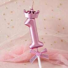 1 szt. 0-9 Różowa Korona i Muszka Dekoracyjna Cyfrowa Świeca Urodzinowa na Tort, Zimowy Prezent dla Kobiet, Dekoracja Pokoju, Prezent, Świeca Urodzinowa, Dekoracja Urodzinowa, Wszystkiego Najlepszego, Świeca na Tort, Dekoracja Pokoju na Ukończenie Szkoły - Różowy - Zobacz 20