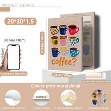 1 Tranh in hình người yêu cà phê đầy màu sắc - Trang trí tường theo chủ đề Espresso đầy phong cách, phù hợp cho trang trí nhà bếp, áp phích cà phê vui nhộn, cũng là một món quà tuyệt vời, biển hiệu quầy bar Barista đẹp mắt, tranh in trên vải canvas, cũng phù hợp cho trang trí nhà cửa, trang trí phòng ngủ, trang trí phòng khách, trang trí phòng tắm, trang trí tường, tranh treo tường có khung tùy chọn. - Nhiều màu - Xem 14