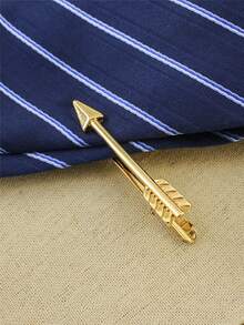 1pc Punk Style Personalized Gold-Tone Tie Clip, Suitable For Men's Formal Occasions - Yellow Gold - View 6