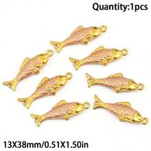 1个不锈钢彩色鱼形单孔吊坠，DIY珠宝制作，手工串珠工艺材料 - diy - 查看 28