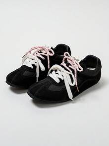 Women's Multifunctional Fashionable Casual Shoes With Flat Rubber Soles, Casual Shoes, Daily Matching With Casual Shoes - 黑色 - 查看 3