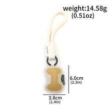 1pc Creative PU Leather 26 English Letter Keychain Pendant, Minimalist Couples Car Bag Key Chain Accessory Gift - Multicolor - View 26