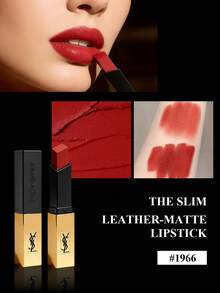 Yves Saint Laurent 彩妆套装：米色束口袋 + 哑光持久唇膏 #1966，高显色度，唇膏，旅行装，1.2克/0.04盎司 - 米白色+#1966 - 查看 6