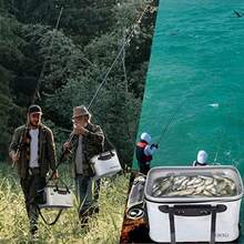 1pc Foldable Thick Fishing Tackle Storage Box, Multifunctional Handheld Fishing Gear Organizer And Fish Container - Multicolor - View 7