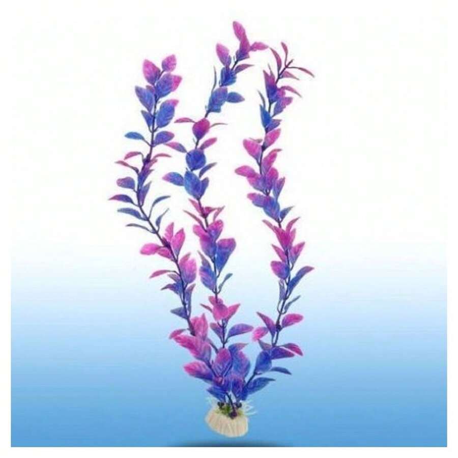 OISE ART STORE Pianta 32 Cm Piantina Artificiale Per Acquario Piante Finte Plastica Color Viola - - Multicolore - Visualizzare 1