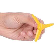 AUNMAS Hélice de 3 Palas, 10 Piezas Plástico Liviana Resistente Kit para Barco RC Avión DIY Motor Ventilador Juguete Modelismo Educativo Bricolaje,40981173 - Amarillo - Ver 2