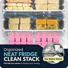 2pcs Silicone Freezer Trays With Lids, 1-Cup Soup Container Style Ice Cube Trays For Freezer - Leakproof, Dishwasher,  Stackable, Ideal For Frozen Broth, Leftovers & Meal Prep - Hồng - Xem 3