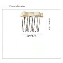 1er-Pack mittelgroße rutschfeste Metall- und Stoff-Haarspangen mit Schleife, minimalistische einfarbige Haarspangen für den täglichen Gebrauch, Hochzeiten, Brautveranstaltungen und Geschenke - Mehrfarbig - Übersicht 10