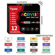 12/24/36/48/60/72/120/168/240pcs Set Acrylic Marker Pens, Acrylic Marker Brush Tip Pens, Opaque Watercolor Pens, Art Supplies For Rock Painting, Calligraphy, Scrapbooking, Handwriting, Card Making, Black Paper, Wood, Plastic, Canvas, Comes In Gift Box/Pouch, Great For Boys & Girls Students, Back To School & Teacher Gifts - Multicolor - View 18
