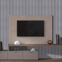 1 Roll Of Ins-Style Three-Dimensional Vertical Grain Wallpaper. Grille Light Gray Wood Stripe Wallpaper, Self-Adhesive, Waterproof, Oil-Resistant, Scratch-Resistant, Suitable For Multiple Scenes Such As Bedrooms, Kitchens, And Rental Houses. Vinyl Is Thick, Durable, And Easy To Match, Measuring 17.7inx39.3/118.1/196.8in - A - View 10