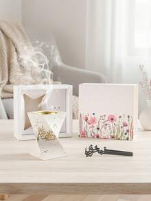 1pc Small Portable, Minimalist And Exquisite Resin Incense Burner, Adopting 3D Geometric Design (Serving As Both Stove And Aroma Diffuser). Suitable For Home, Office, Festival Celebration, Yoga Studio Decoration And Aromatherapy. Also Can Be Used As Festival Gift, Ramadan Gift Or Eid Al-Fitr Decoration. - Multicolor - View 11
