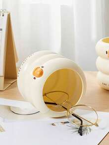 1pc Cute Yellow Duck Pen Holder, Large Capacity Desk Organizer Box, High Aesthetic Multi-Function Stationery Storage Container - Multicolor - View 7