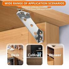 [Popular Choice] 50pcs Stainless Steel Corner Brackets- Heavy Duty Triangle Connectors For Furniture, Wood Frame Support, Easy Installation, Metal Triangle Supports By - 50Pcs - View 6
