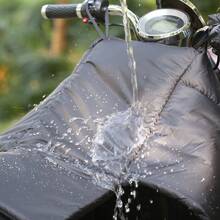 电动摩托车/踏板车挡风玻璃罩，带隔热内衬，加厚保暖，全天候四季适用 - 藏蓝色 - 查看 3