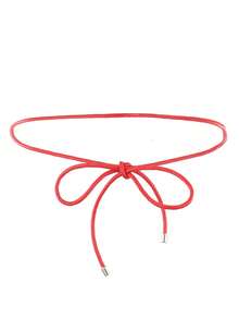 1pc Solid Color PU Waist Rope, Suitable For Pairing With Dresses - Waist Rope - View 5