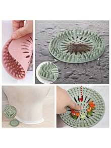 1pcs Silicone Shower Drain Hair Catcher, Anti-Clog Sink Strainer, Deodorizing Drain Filter, Kitchen Sink Hair Stopper, Prevent Sewer Clogs - 1pcs - 查看 3