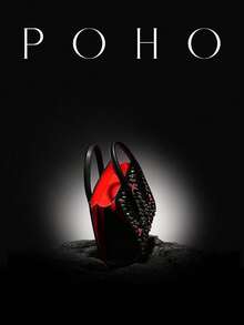POHO Brand Luxury Women's Handbag Co-Branded Letter Small Tote Bag - CL - Black & Red - Black - View 5