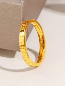 1枚不锈钢四叶草戒指，独特设计，时尚奢华高端实心情侣戒指，永不褪色幸运四叶草 - 萬花筒戒指 - 查看 3