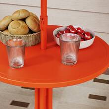 AIYAPLAY Children Table And Chair Set, Kids Patio Set With Umbrella - Orange - View 9