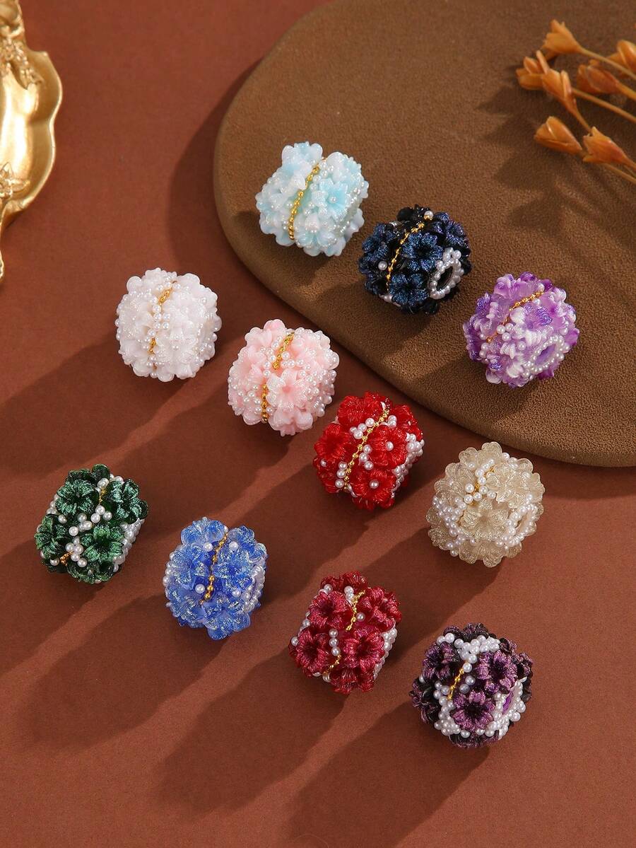 10颗23毫米软陶珍珠散珠，DIY直孔手工珠，适合女性和女孩，节日首饰制作材料，波西米亚风格，经济实惠的散装 - 軟陶散珠 - 查看 1