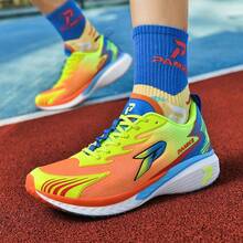 Zapatos de running profesionales para hombres, con placa de carbono, cómodos y casuales - Naranja Coral - Ver 17