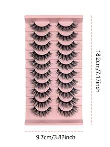 Hinarin 10 Pairs Of Cat Eye False Eyelashes Grafted False Eyelashes Slender Soft Cross-Shaped Tail With Extended Length Make Your Eyes Bright And Reusable Suitable For All Eye Shapes - Natural Lashes - View 6