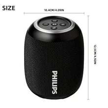 PHILIPS Speaker Bluetooth TAS3109, Audio Nirkabel Mini Portabel, Super Bass, Tahan Air IPX, Pencahayaan RGB, Daya Tahan Baterai Lama, Suara Berkualitas Tinggi, Cocok untuk Penggunaan di Rumah, Luar Ruangan, dan Mobil - MultiWarna - View 3