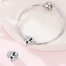 925 Sterling Silver Flower Beads, Parent-Child Hand-In-Hand Beads, Green Tree Of Life Beads, Parent-Child Beads, Mother-Daughter Dancing Tree Of Life Pendant, Sweet Family Pendant, Ultimate Family Clover Beads, Happy Little Kangaroo Beads, Eternal Mother's Love Pendant. Suitable For Authentic Snake Chain Bracelets, Necklaces, Bangles, Beaded Chains, DIY Jewelry Crafting, And Luxurious Best Friend Gifts. - Multicolor - View 10