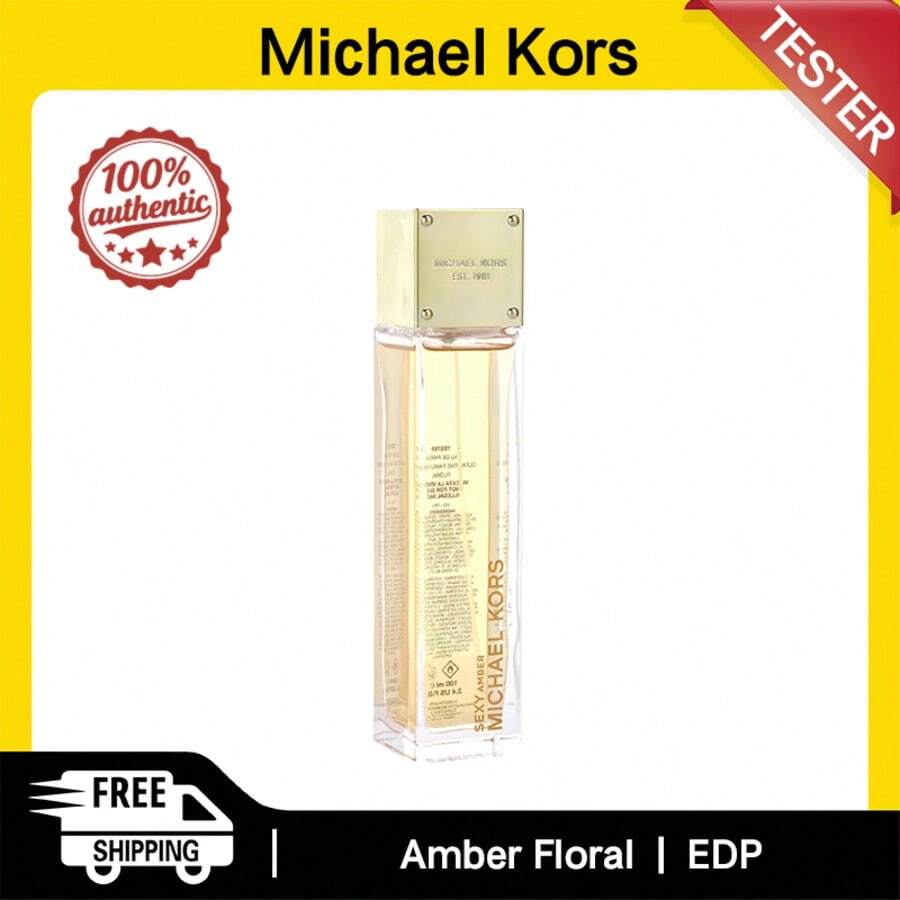 Tester Michael Kors Sexy Amber Women Eau De Parfum Spray 100ml Amber Floral Fragrance Women's Perfume Authentic Original Long-Lasting Scent - 琥珀花香調 - 查看 1